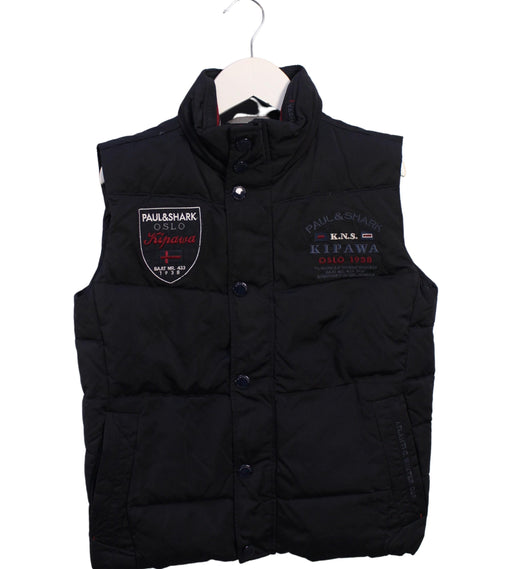 A Navy Outerwear Vests from Paul & Shark in size 8Y for boy. (Front View)