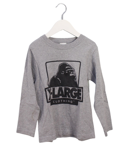 A Grey Long Sleeve Tops from XLARGE Kids in size 6T for boy. (Front View)