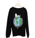 A Black Crewneck Sweatshirts from Stussy in size 7Y for boy. (Front View)