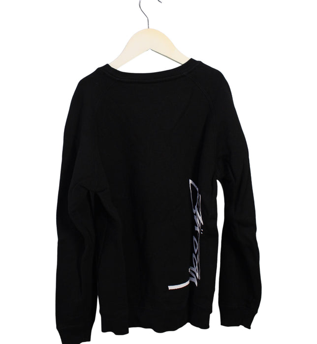 A Black Crewneck Sweatshirts from Stussy in size 7Y for boy. (Back View)