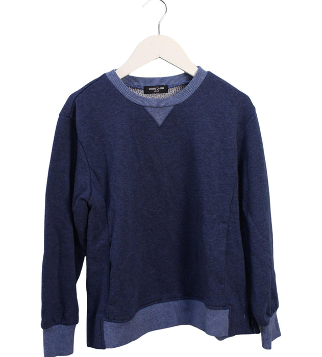 A Blue Crewneck Sweatshirts from Comme Ca Ism in size 10Y for boy. (Front View)
