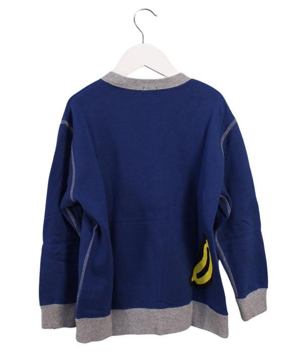 A Blue Crewneck Sweatshirts from BAPE KIDS in size 7Y for boy. (Back View)