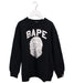 A Black Crewneck Sweatshirts from BAPE KIDS in size 7Y for boy. (Front View)