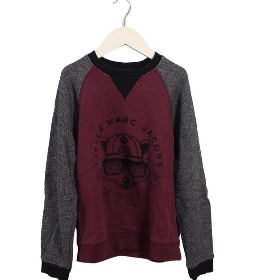 A Burgundy Crewneck Sweatshirts from Little Marc Jacobs in size 8Y for boy. (Front View)