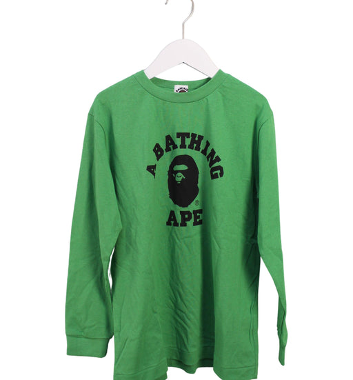 A Green Long Sleeve Tops from BAPE KIDS in size 10Y for boy. (Front View)