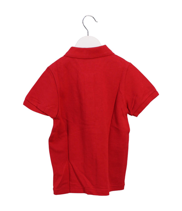 A Red Short Sleeve Polos from Miki House in size 5T for boy. (Back View)