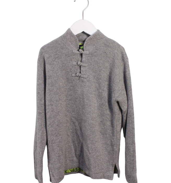 A Grey Knit Sweaters from Shanghai Tang in size 8Y for boy. (Front View)