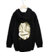 A Black Hooded Sweatshirts from BAPE KIDS in size 10Y for boy. (Back View)