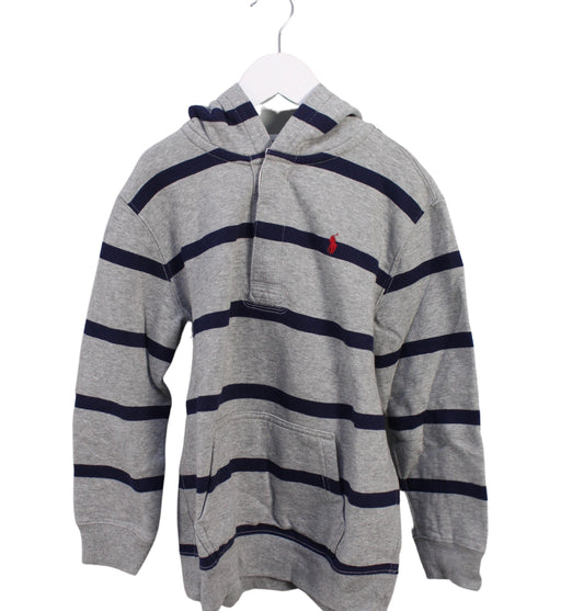 A Grey Sweatshirts from Polo Ralph Lauren in size 7Y for boy. (Front View)
