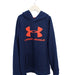 A Blue Hooded Sweatshirts from Under Armour in size 10Y for boy. (Front View)