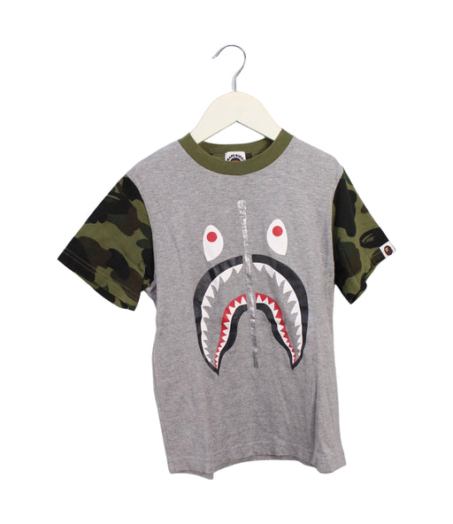 A Grey Short Sleeve T Shirts from BAPE KIDS in size 7Y for boy. (Front View)