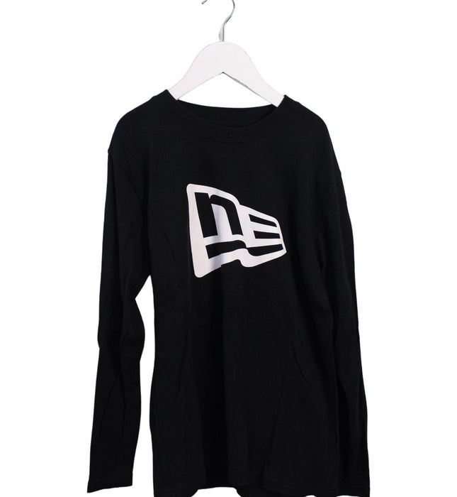 A Black Long Sleeve Tops from New Era in size 11Y for boy. (Front View)