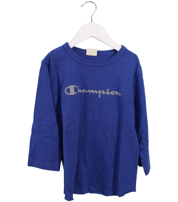 A Blue Long Sleeve Tops from Champion in size 10Y for boy. (Front View)