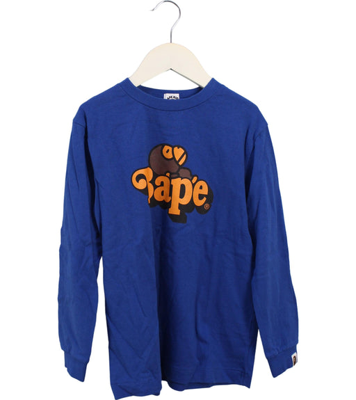 A Blue Long Sleeve Tops from BAPE KIDS in size 7Y for boy. (Front View)