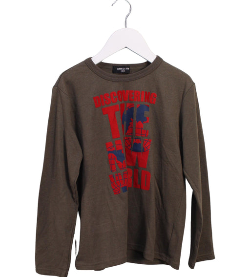 A Brown Long Sleeve Tops from Comme Ca Ism in size 7Y for boy. (Front View)