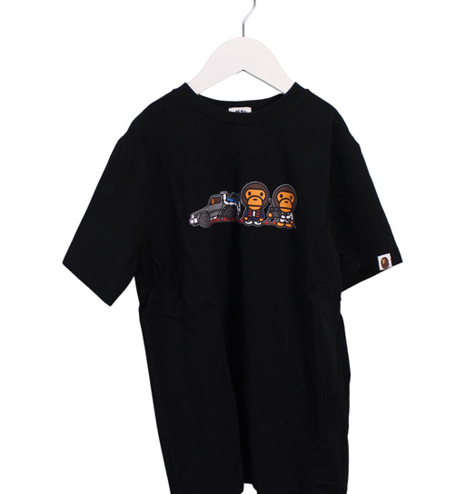 A Black Short Sleeve T Shirts from BAPE KIDS in size 10Y for boy. (Front View)