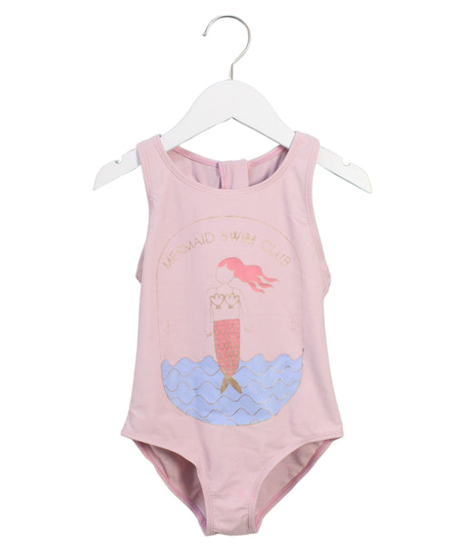 A Pink Swimsuits from Seed in size 6T for girl. (Front View)