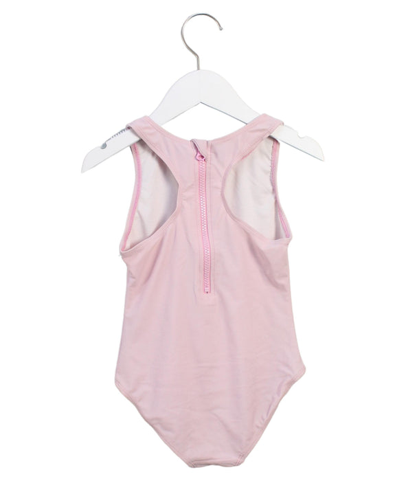 A Pink Swimsuits from Seed in size 6T for girl. (Back View)