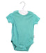 A Green Short Sleeve Bodysuits from Frugi in size 0-3M for neutral. (Front View)