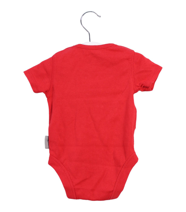 A Red Short Sleeve Bodysuits from Frugi in size 0-3M for girl. (Back View)