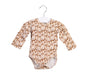 A Brown Long Sleeve Bodysuits from Hust & Claire in size 0-3M for boy. (Front View)