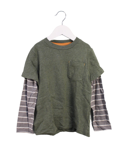 A Green Long Sleeve Tops from Boden in size 3T for boy. (Front View)