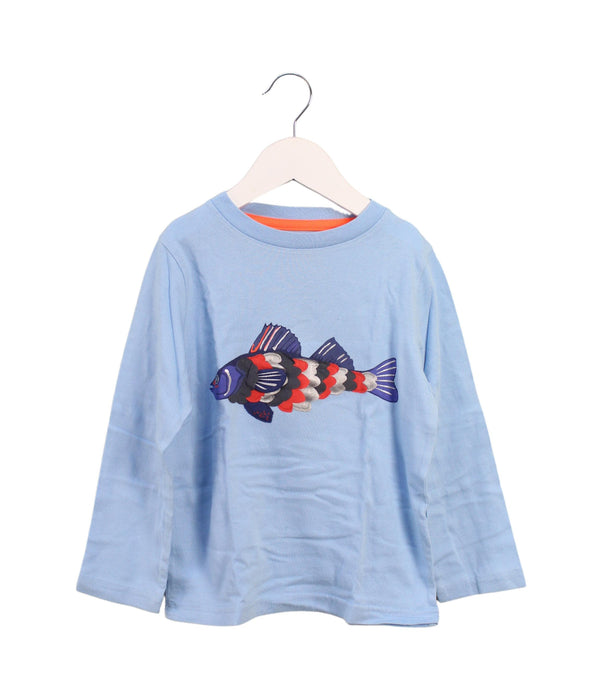 A Blue Long Sleeve Tops from Boden in size 3T for boy. (Front View)