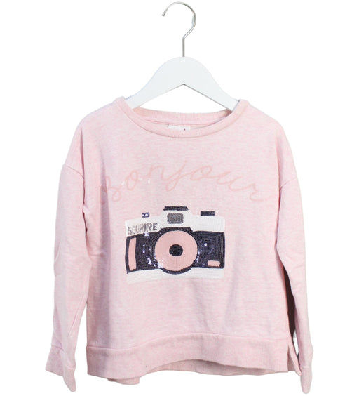 A Pink Crewneck Sweatshirts from Seed in size 7Y for girl. (Front View)