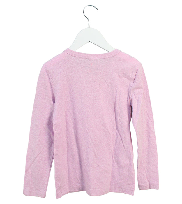 A Pink Long Sleeve T Shirts from Crewcuts in size 4T for girl. (Back View)