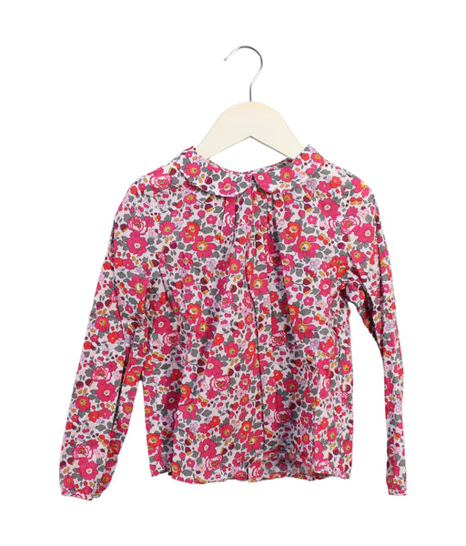A Pink Long Sleeve Tops from Jacadi in size 6T for girl. (Front View)
