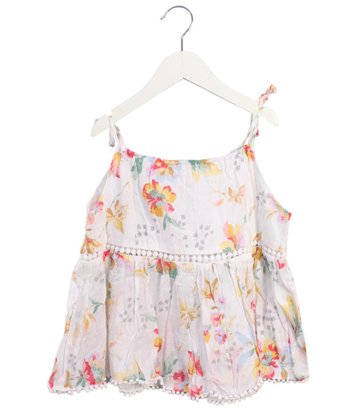A White Sleeveless Tops from Zimmermann in size 6T for girl. (Front View)