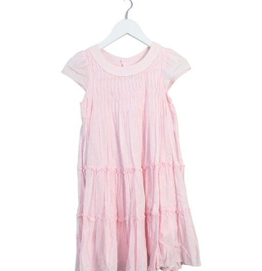 A Pink Short Sleeve Dresses from Lili Gaufrette in size 8Y for girl. (Front View)