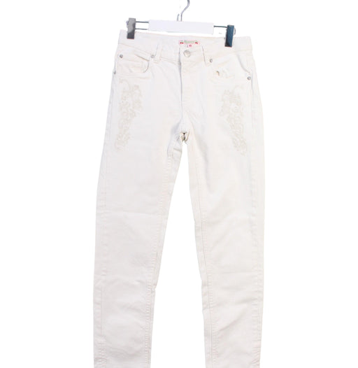 A White Casual Pants from Bonpoint in size 10Y for girl. (Front View)