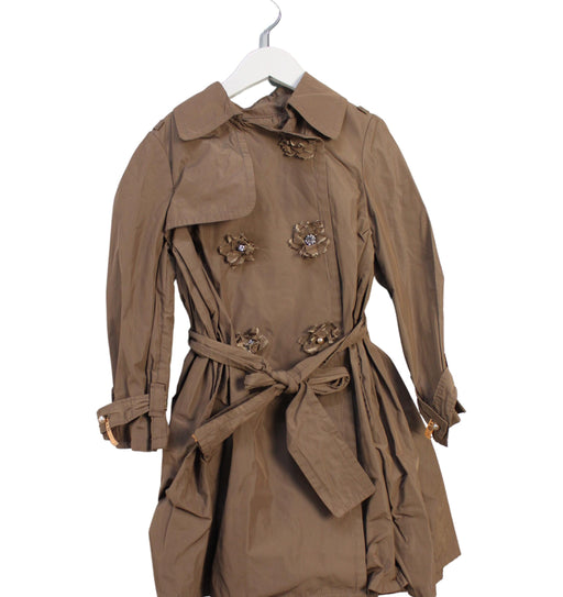 A Brown Coats from Lanvin Petite in size 8Y for girl. (Front View)