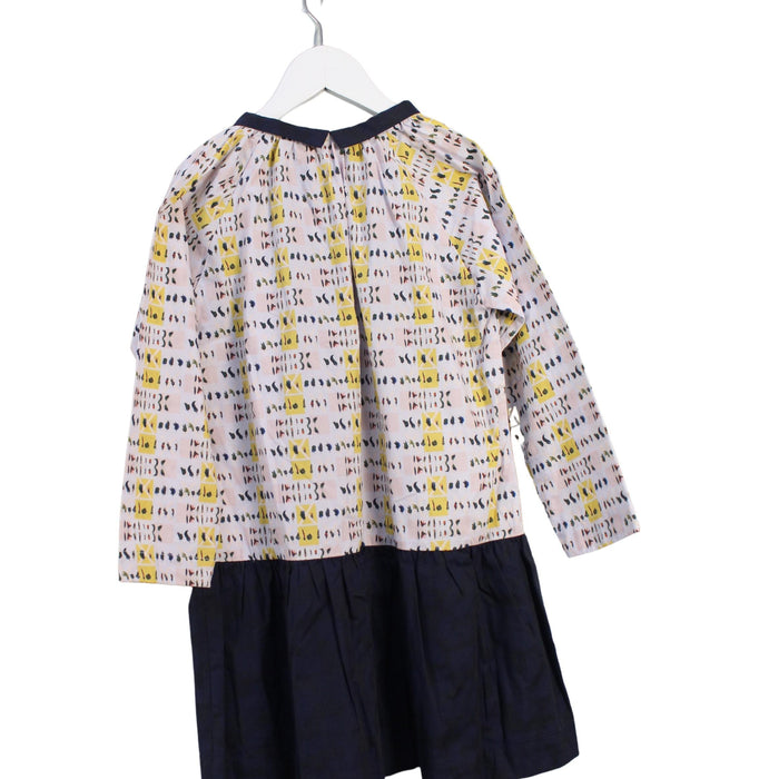 A Navy Long Sleeve Dresses from Leoca in size 8Y for girl. (Back View)