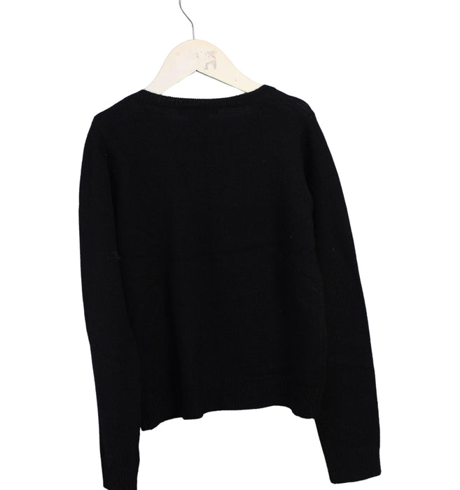 A Black Cardigans from Bonpoint in size 10Y for girl. (Back View)