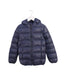 A Blue Puffer/Quilted Jackets from Chouchou Chic in size 5T for girl. (Front View)