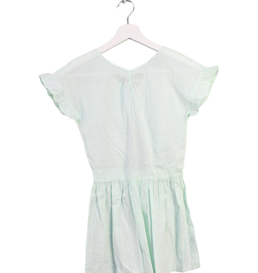 A Green Short Sleeve Dresses from Emile et Ida in size 8Y for girl. (Front View)