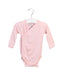 A Pink Long Sleeve Bodysuits from Petit Bateau in size 3-6M for girl. (Front View)