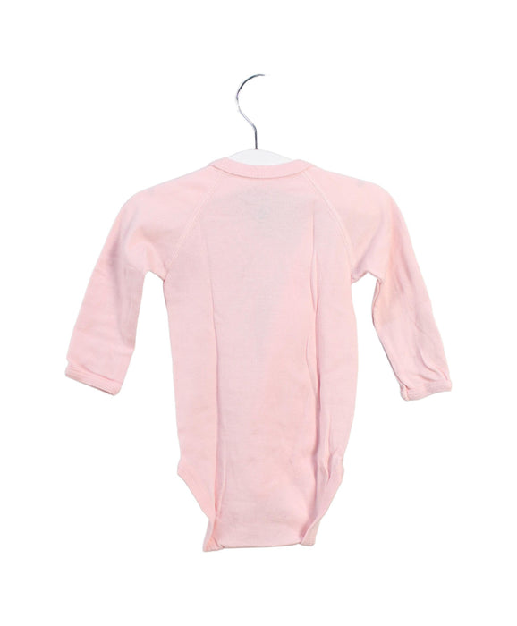 A Pink Long Sleeve Bodysuits from Petit Bateau in size 3-6M for girl. (Back View)