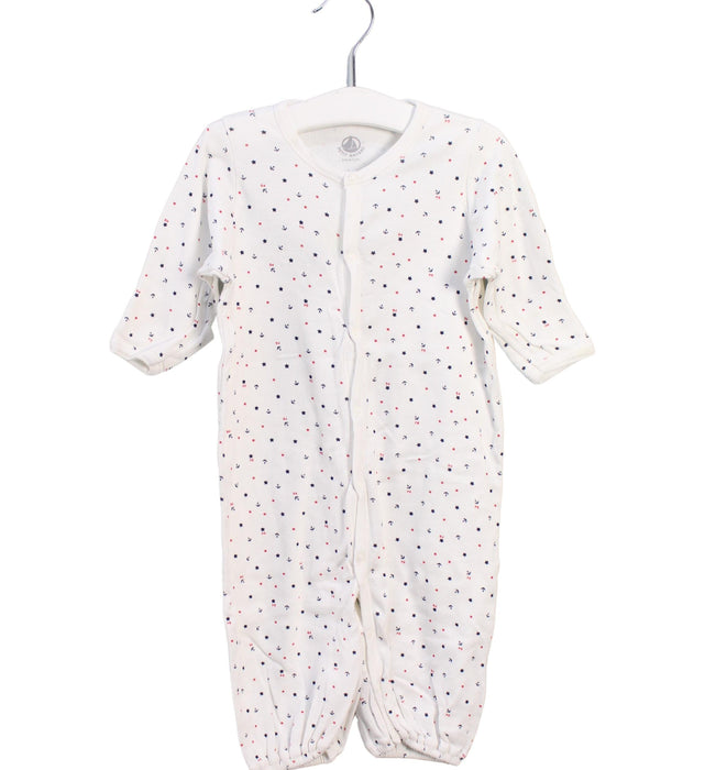A White Long Sleeve Jumpsuits from Petit Bateau in size 3-6M for girl. (Front View)