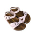 A Pink Sandals from Birkenstock in size 5T for girl. (Front View)