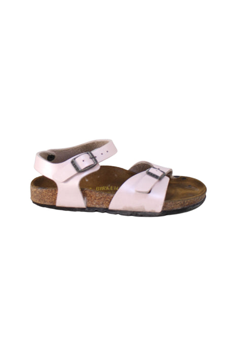 A Pink Sandals from Birkenstock in size 5T for girl. (Back View)