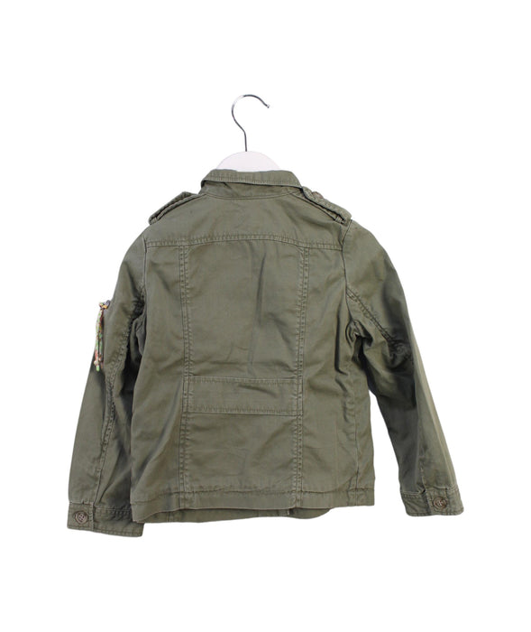 A Green Lightweight Jackets from Bonpoint in size 3T for girl. (Back View)