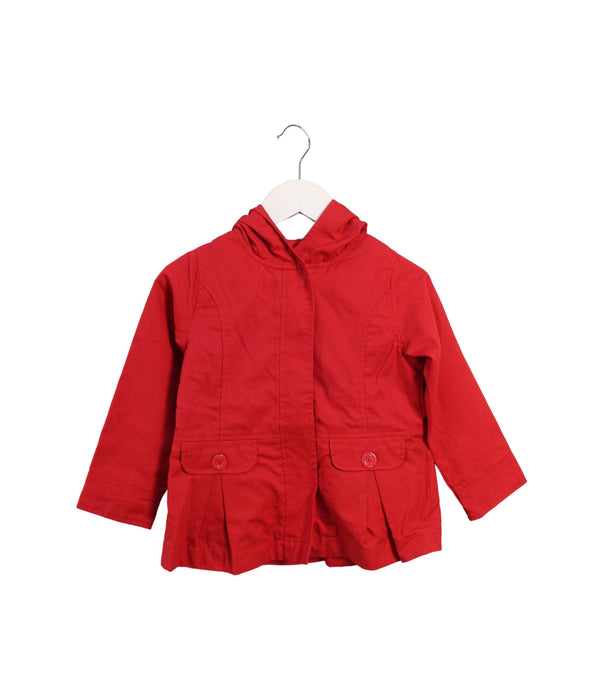 A Red Lightweight Jackets from Jacadi in size 4T for girl. (Front View)