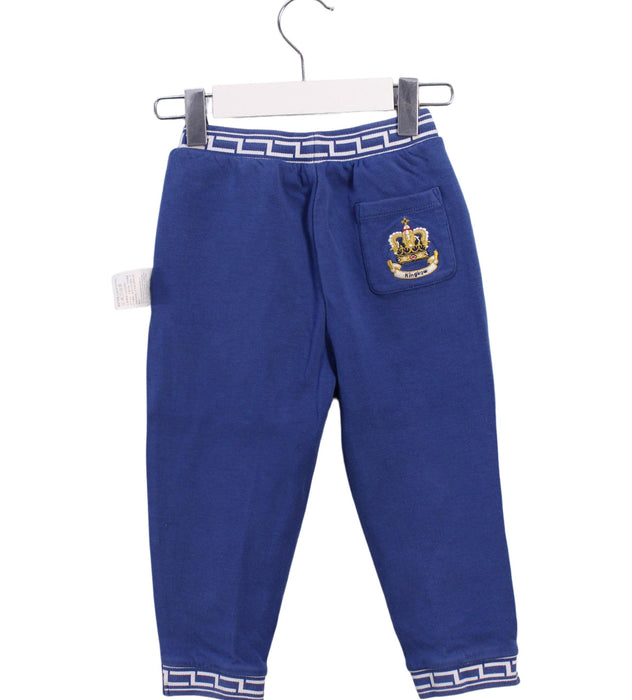 A Blue Sweatpants from Kingkow in size 18-24M for boy. (Back View)