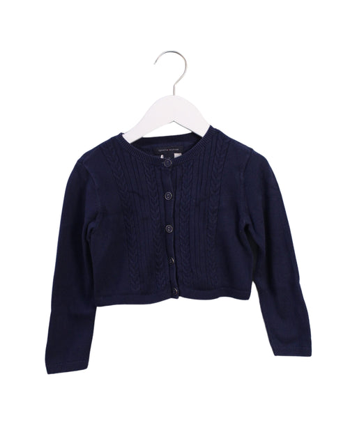A Navy Cardigans from Tommy Hilfiger in size 4T for girl. (Front View)