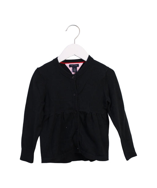A Black Cardigans from Tommy Hilfiger in size 3T for girl. (Front View)