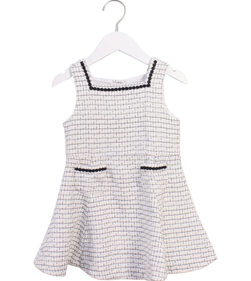 A White Sleeveless Dresses from Janie & Jack in size 3T for girl. (Front View)