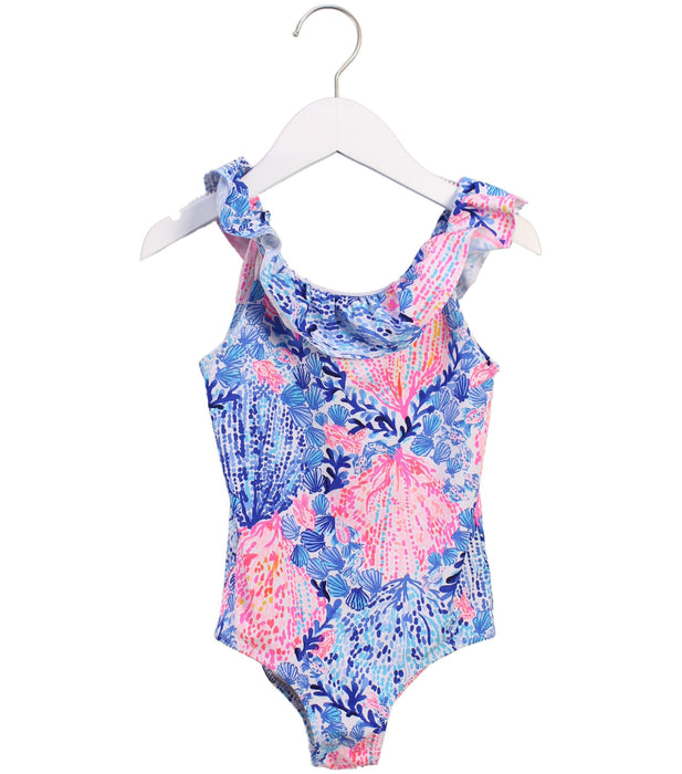 A Blue Swimsuits from Lilly Pulitzer in size 5T for girl. (Front View)